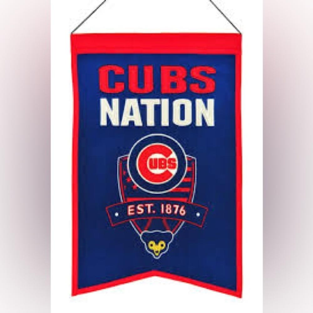 Cubs Nation Blue‎ and Red Wool Wall Banner